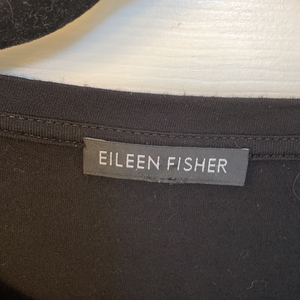 Eileen Fisher Black Long Sleeve Top - Picture 4 of 6